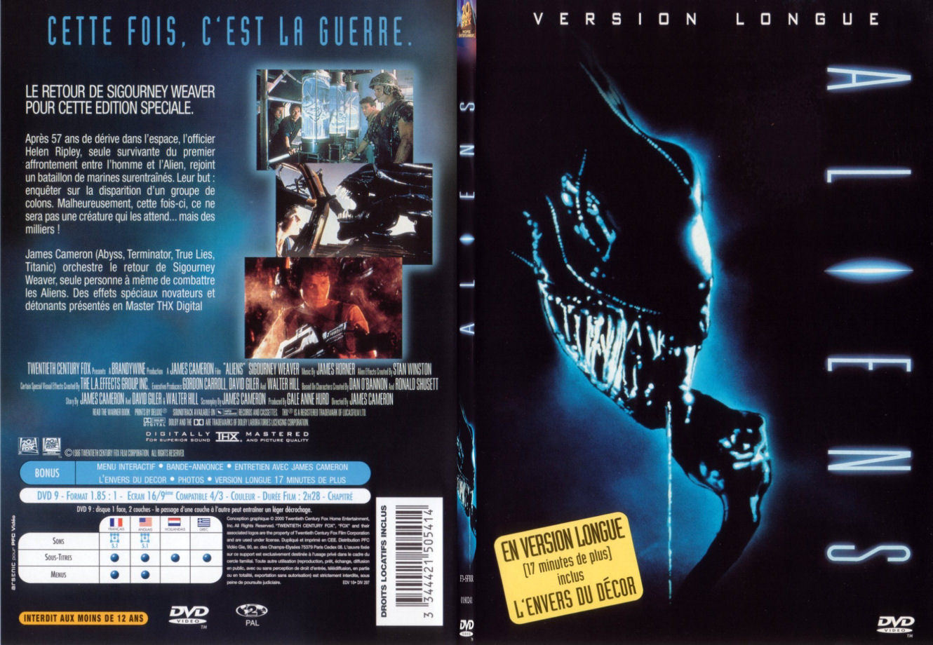 Jaquette DVD Aliens  - SLIM