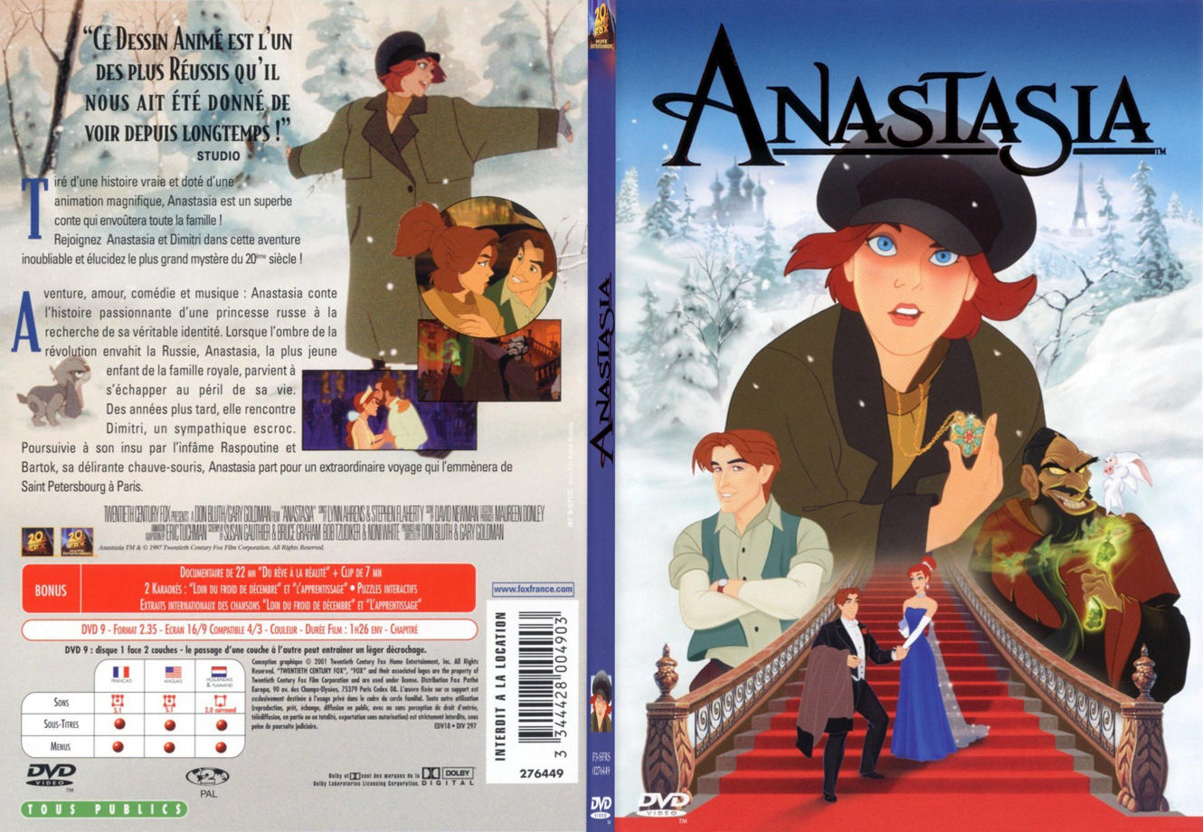 Jaquette DVD Anastasia - SLIM