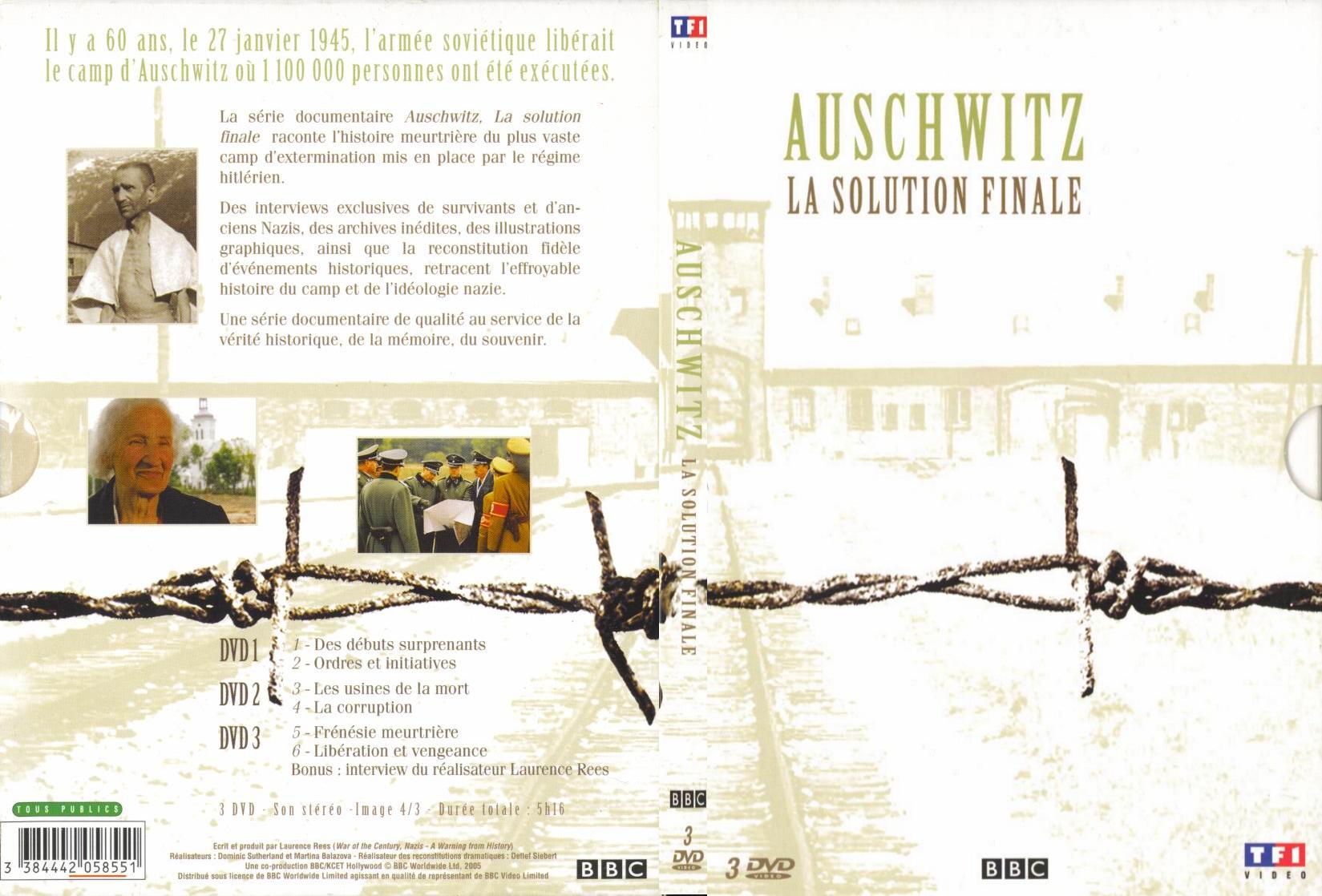 Jaquette DVD Auschwitz la solution finale