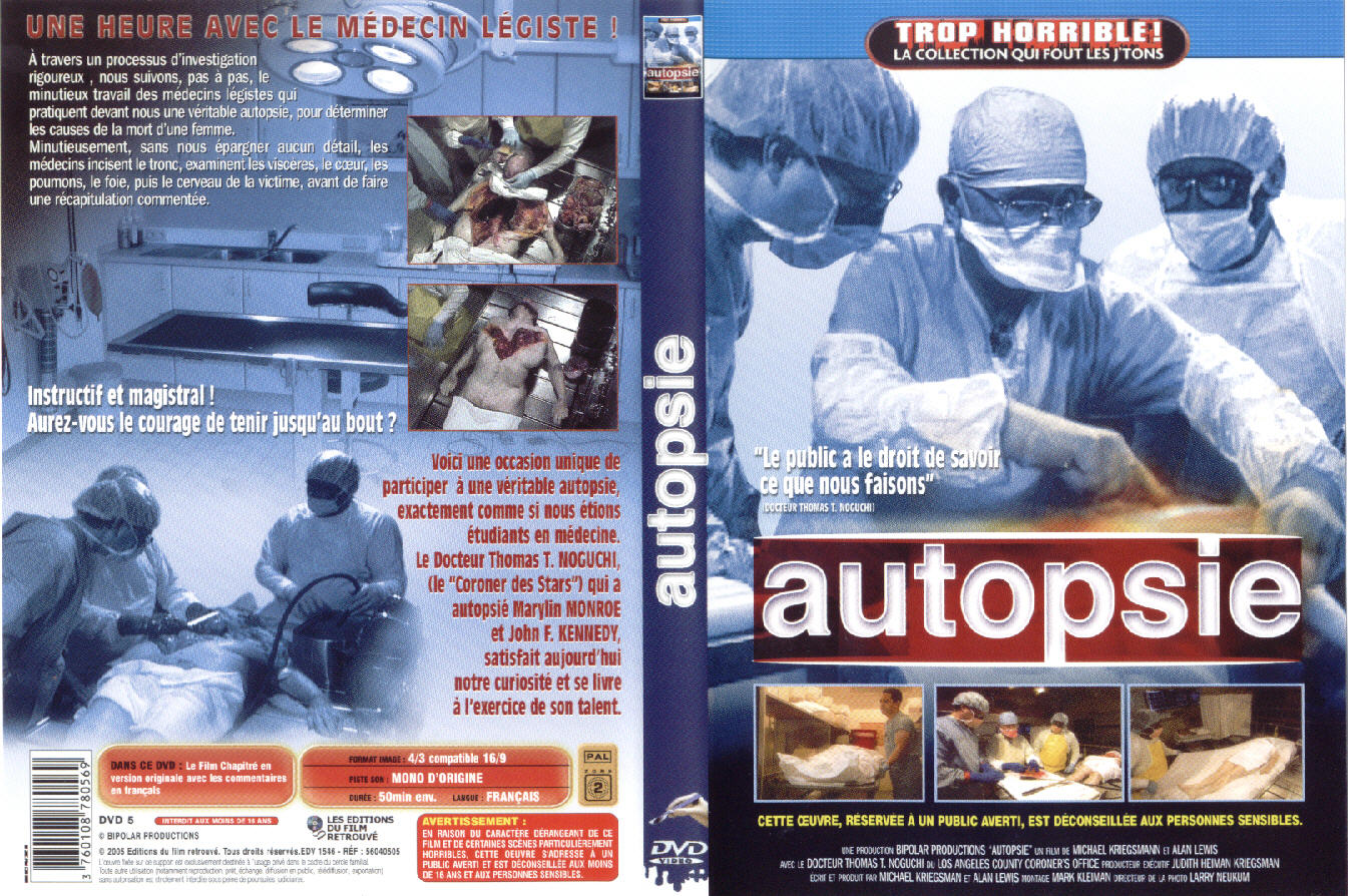 Jaquette DVD Autopsie