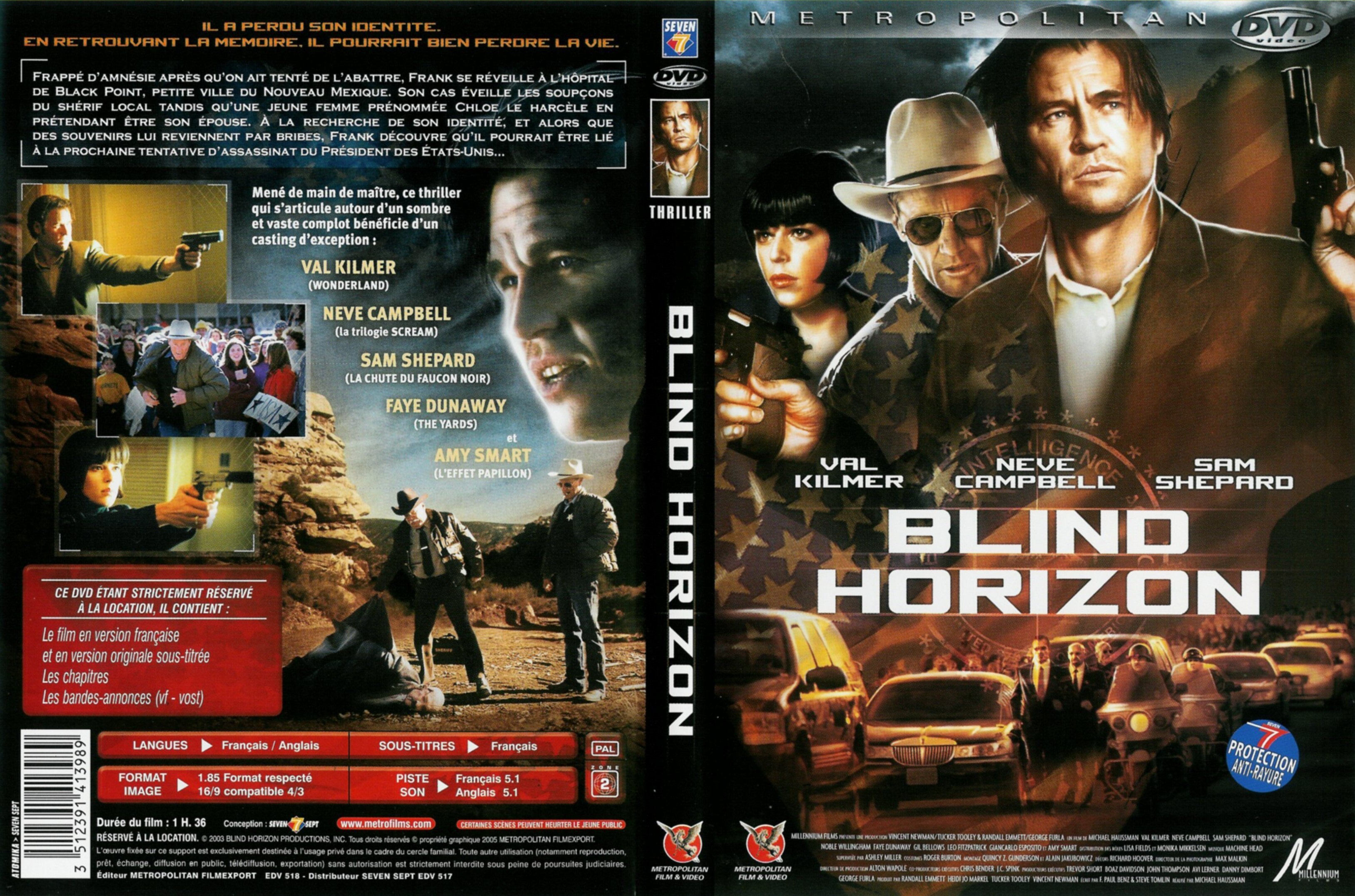 Jaquette DVD Blind Horizon