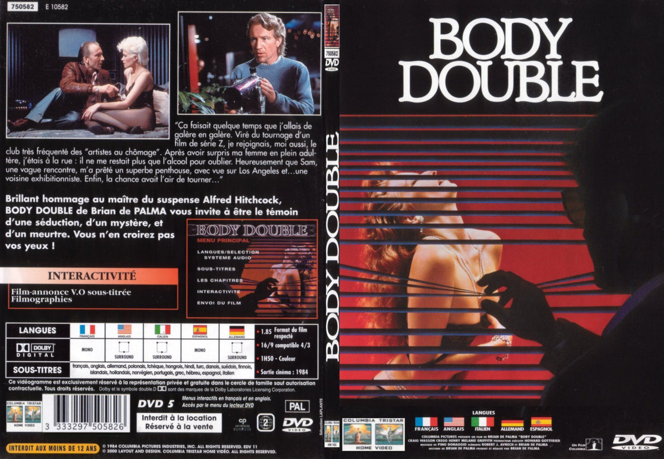 Jaquette DVD Body double - SLIM