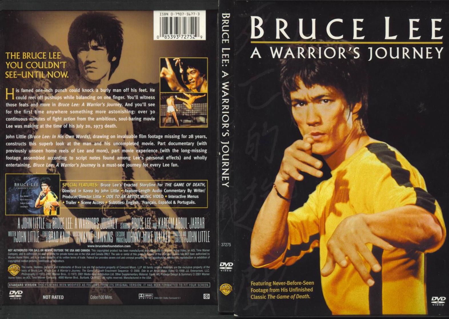 Jaquette DVD Bruce Lee a warrior