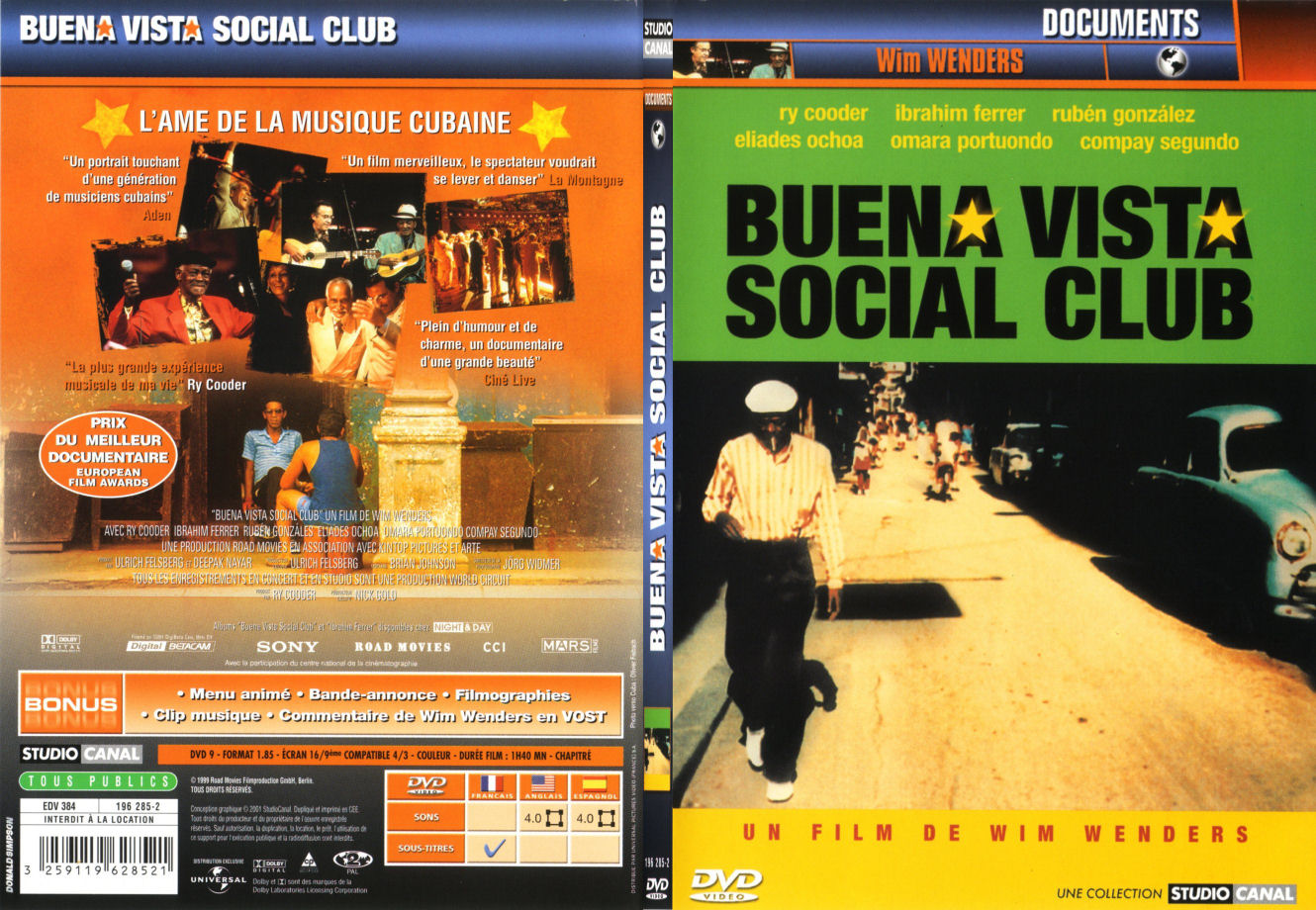 Jaquette DVD Buena Vista Social Club - SLIM
