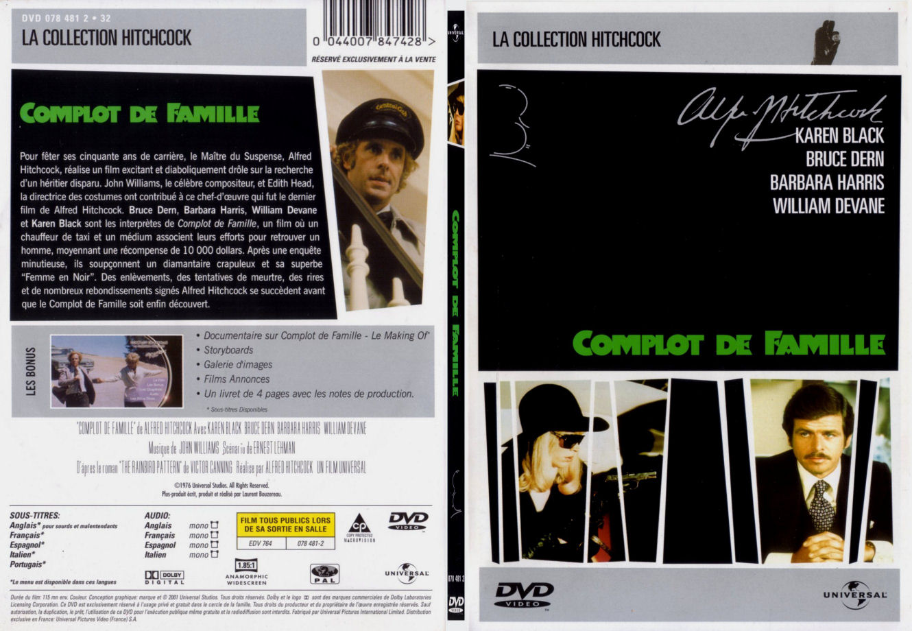 Jaquette DVD Complot de famille - SLIM