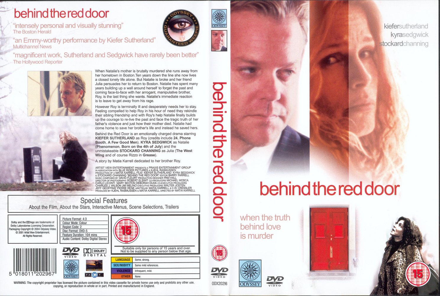 Jaquette DVD Derrire la porte rouge Zone 1