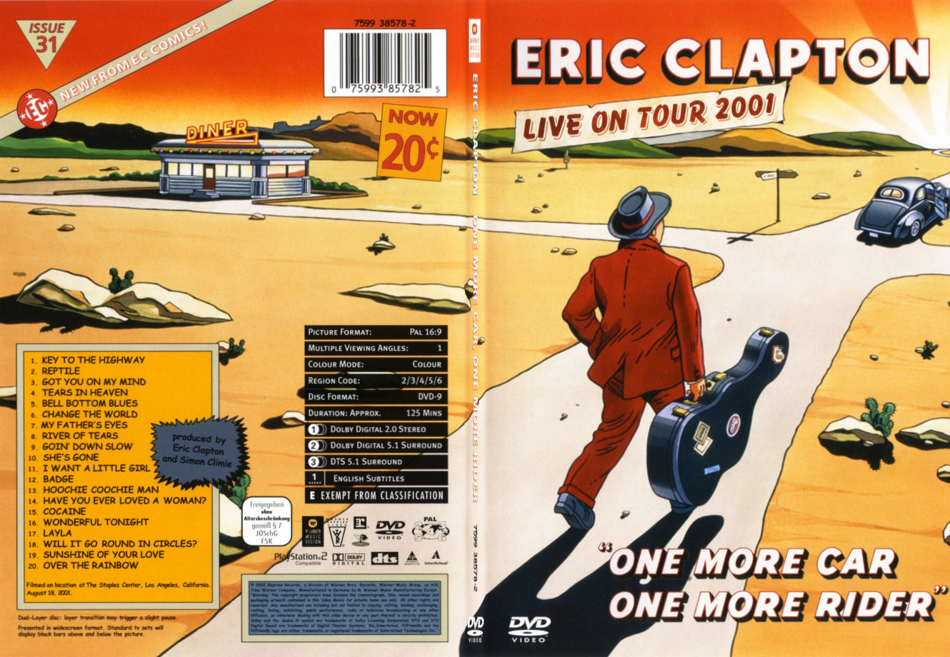 Jaquette DVD Eric Clapton - One more car one more rider - SLIM