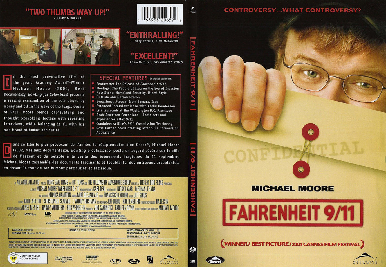 Jaquette DVD Fahrenheit 9-11 - SLIM