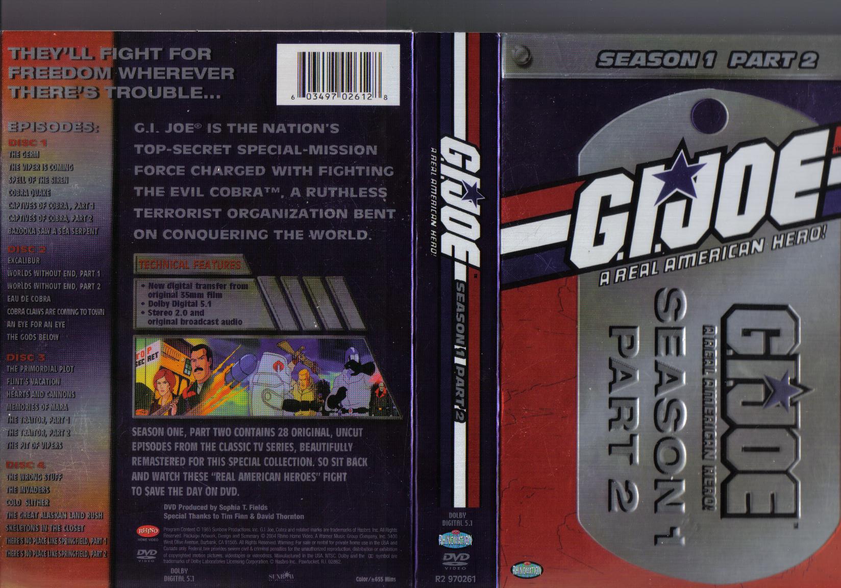 Jaquette DVD GI Joe saison 1 vol 2 Zone 1