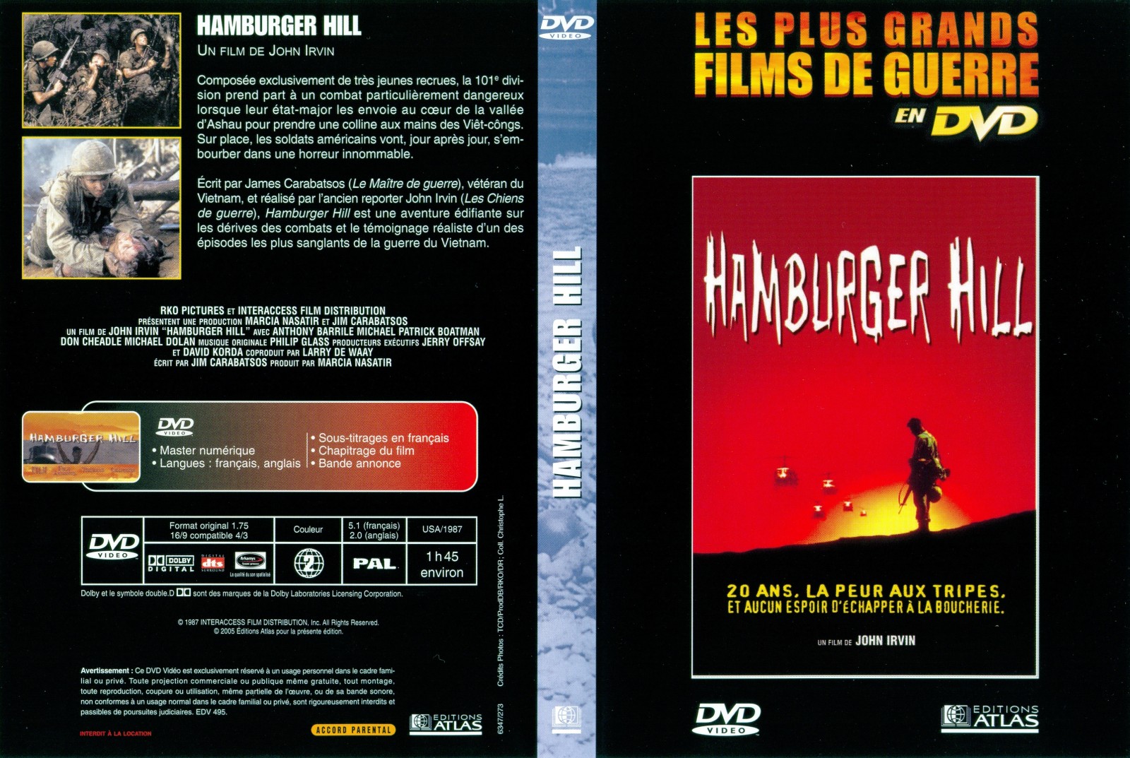 Jaquette DVD Hamburger Hill v2