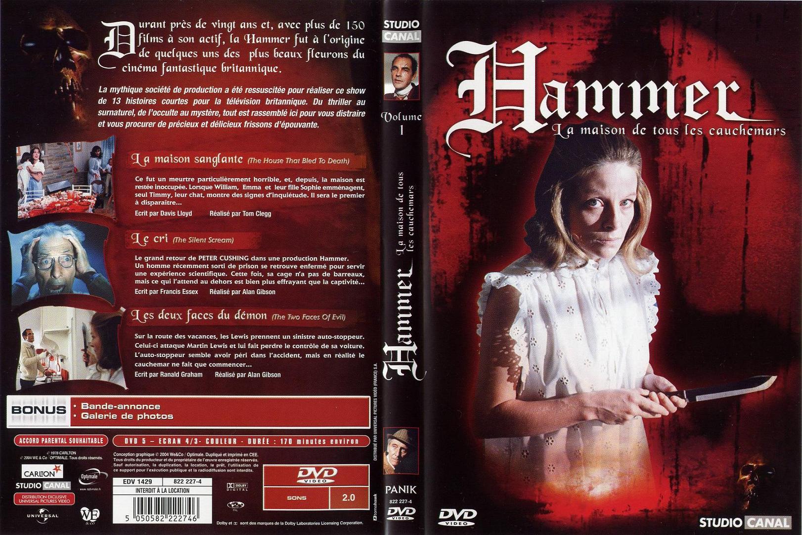 Jaquette DVD Hammer la maison de tous les cauchemars vol 1