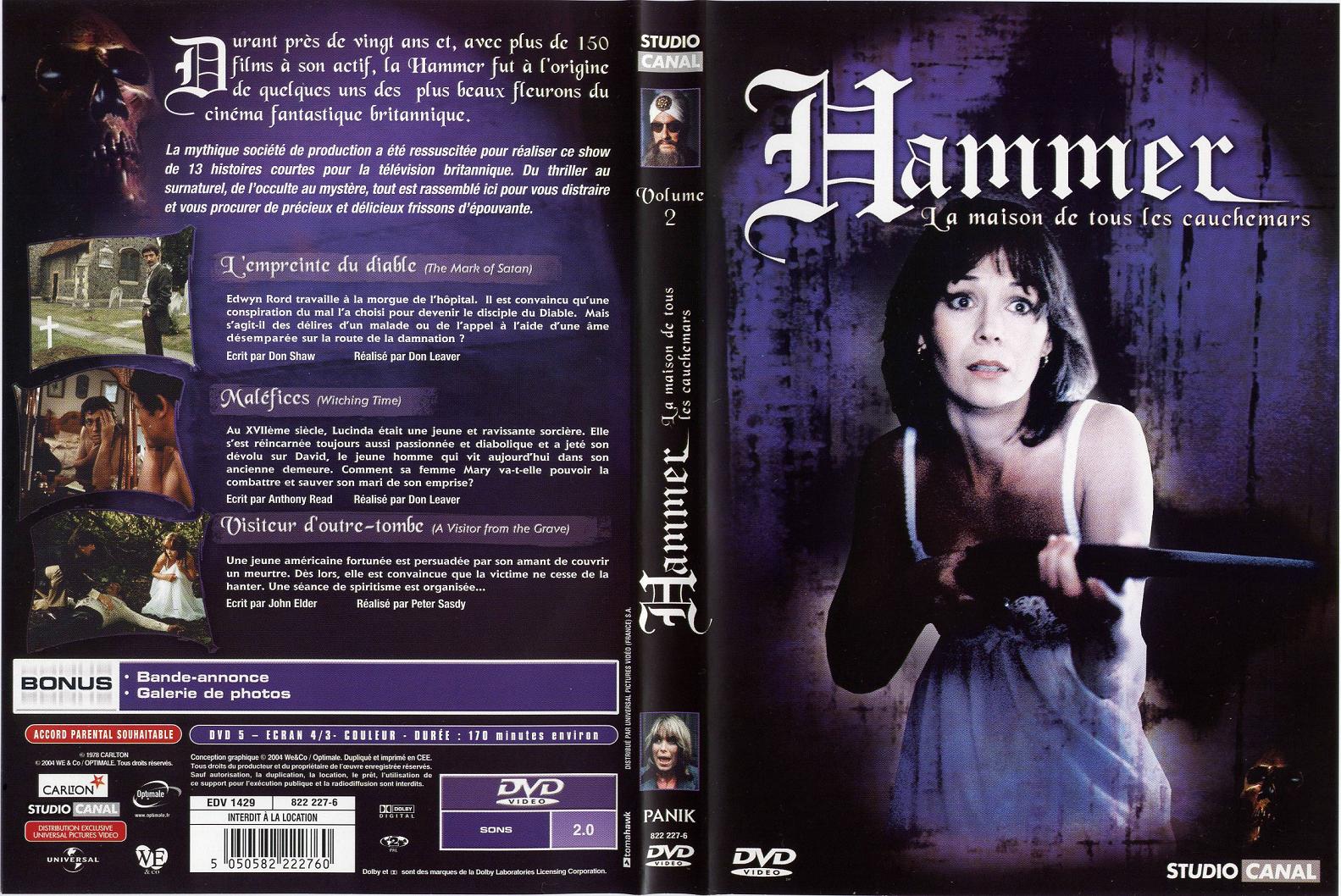 Jaquette DVD Hammer la maison de tous les cauchemars vol 2