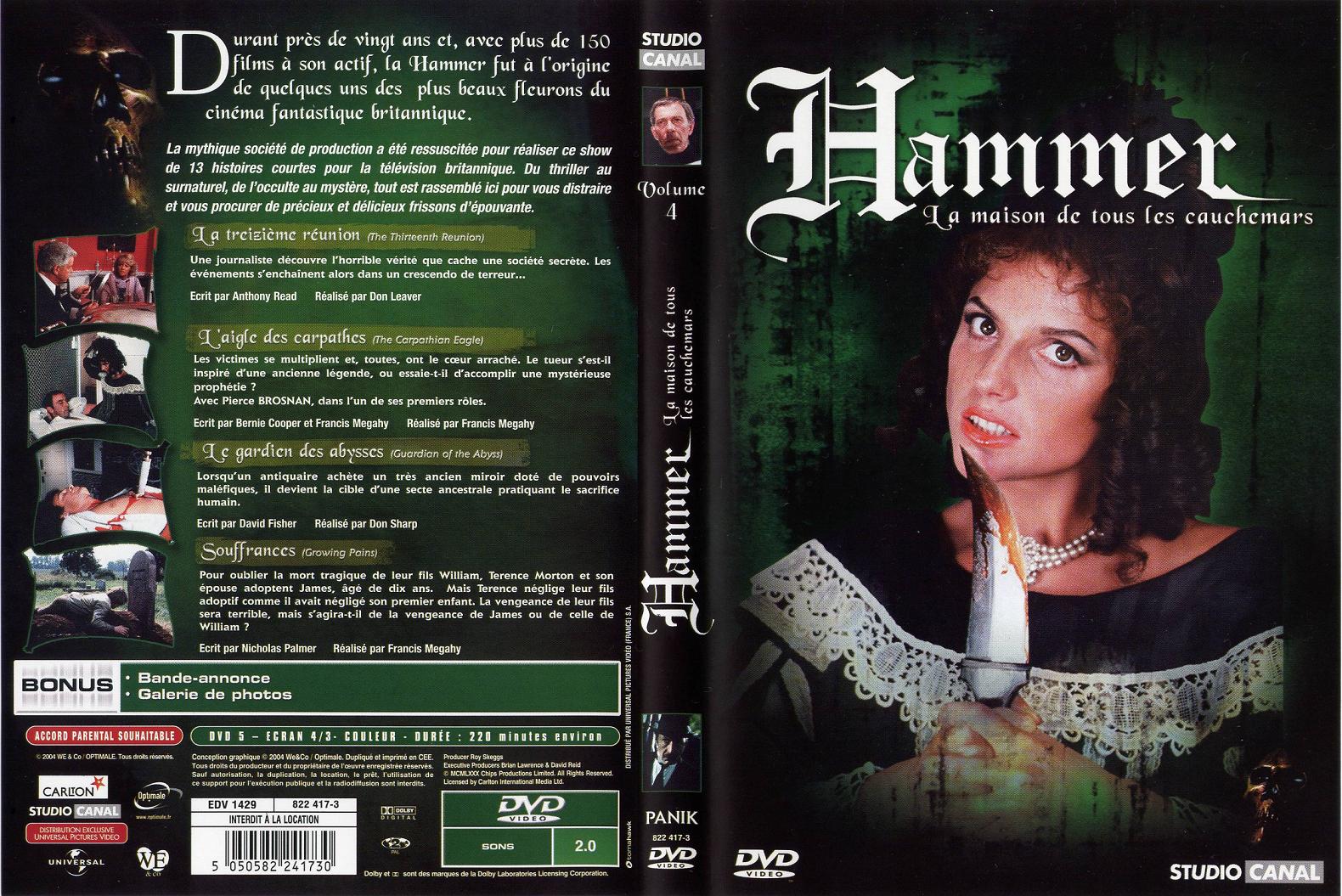 Jaquette DVD Hammer la maison de tous les cauchemars vol 4