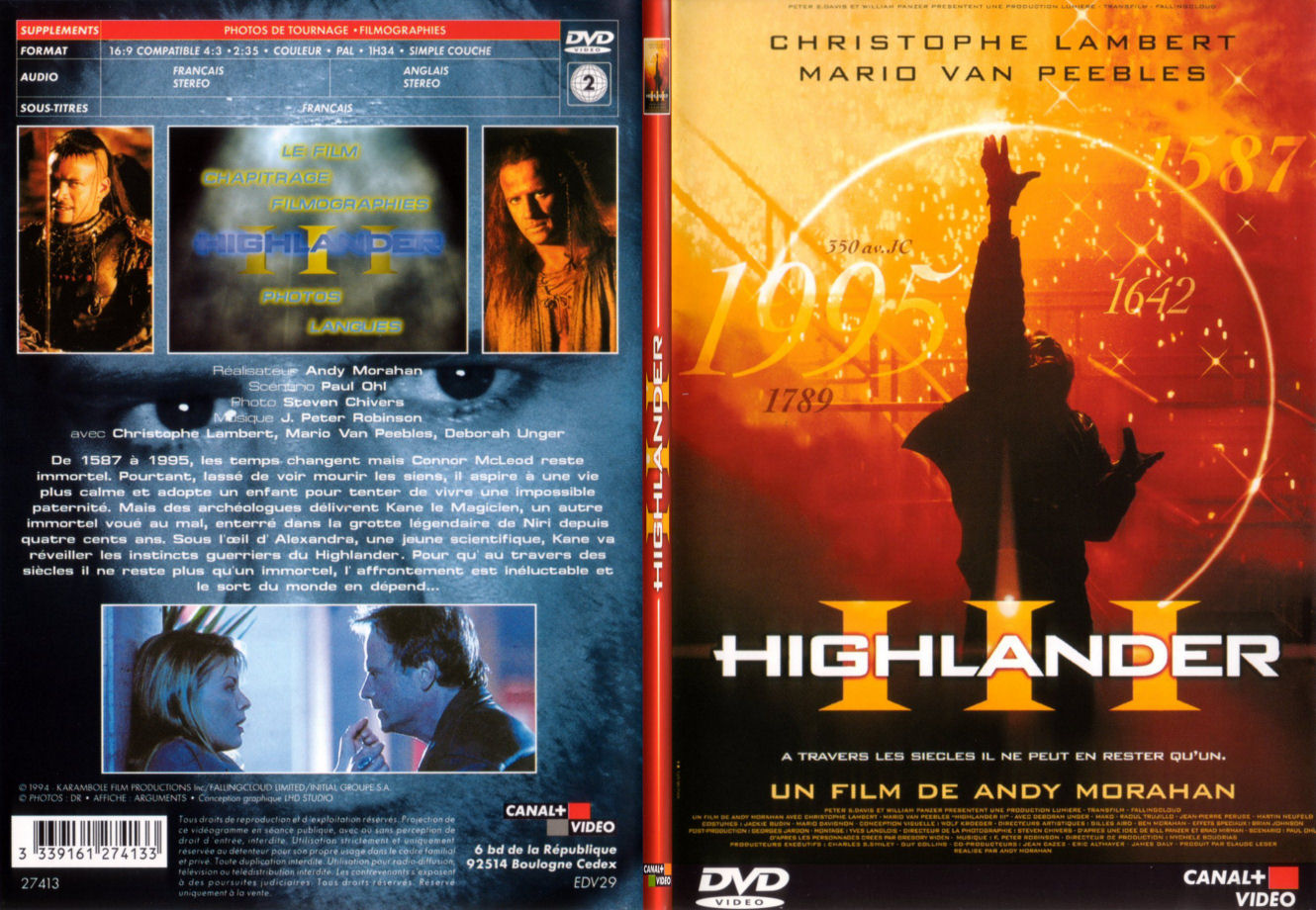 Jaquette DVD Highlander III - SLIM