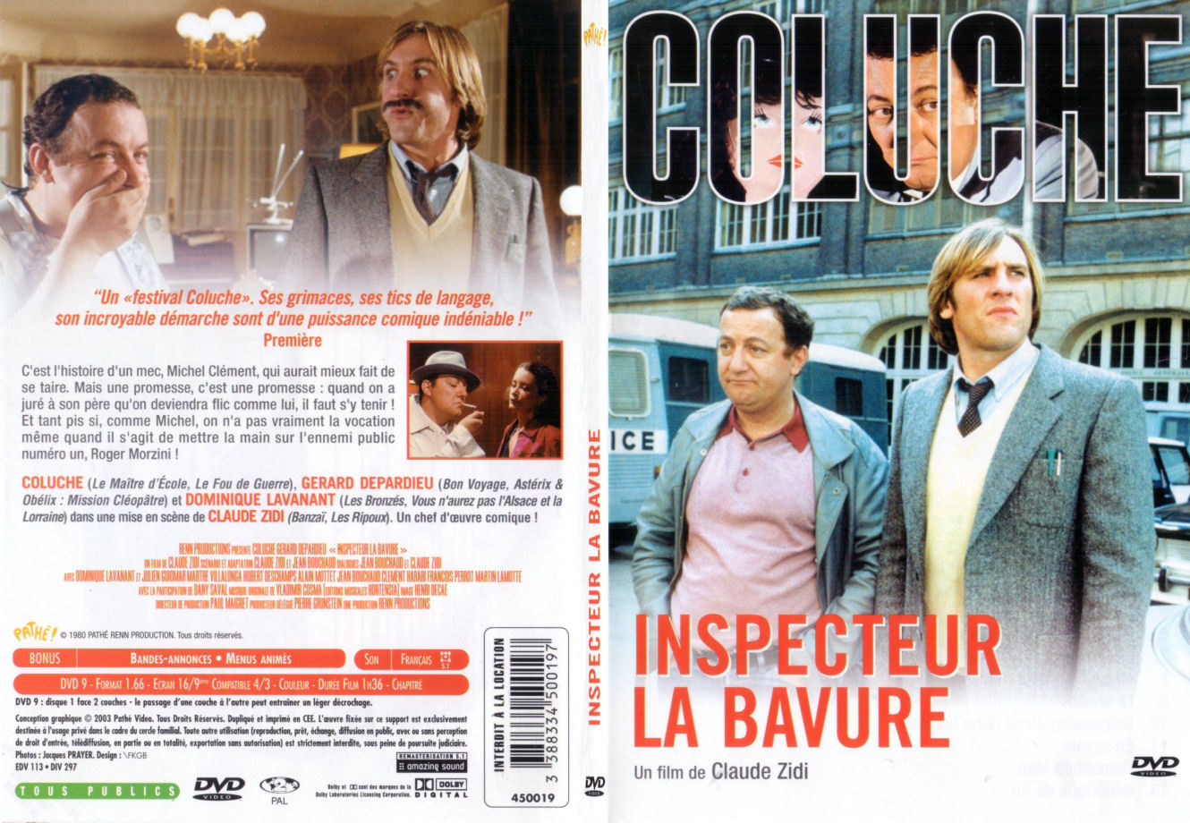 Jaquette DVD Inspecteur La Bavure - SLIM