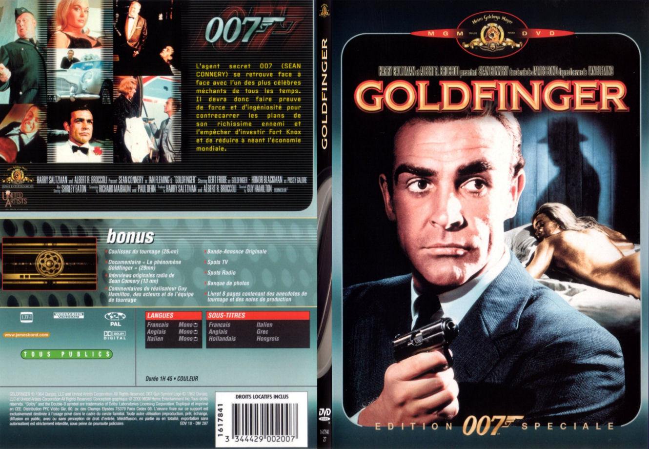 Jaquette DVD James Bond 007 Goldfinger - SLIM