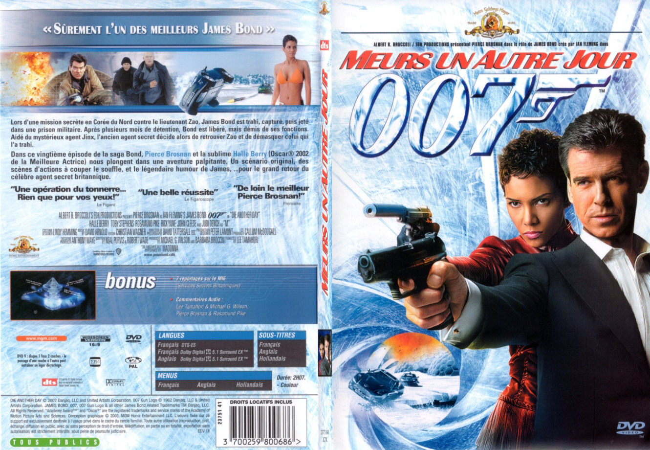Jaquette DVD James Bond 007 Meurs un autre jour - SLIM