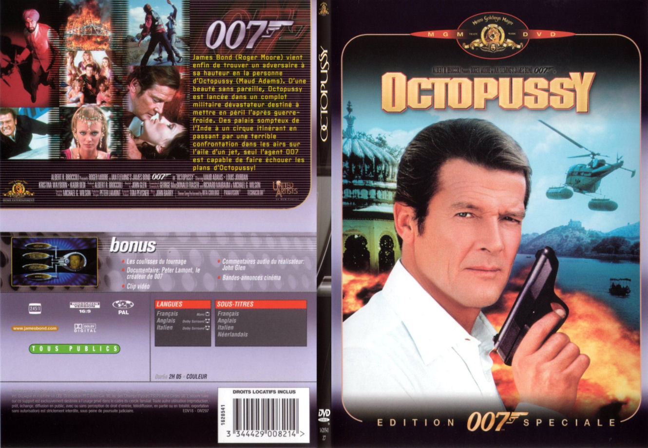 Jaquette DVD James Bond 007 Octopussy - SLIM