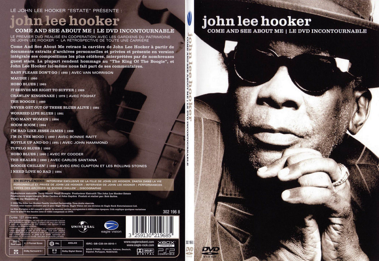 Jaquette DVD John Lee Hooker - Come and see about me - SLIM