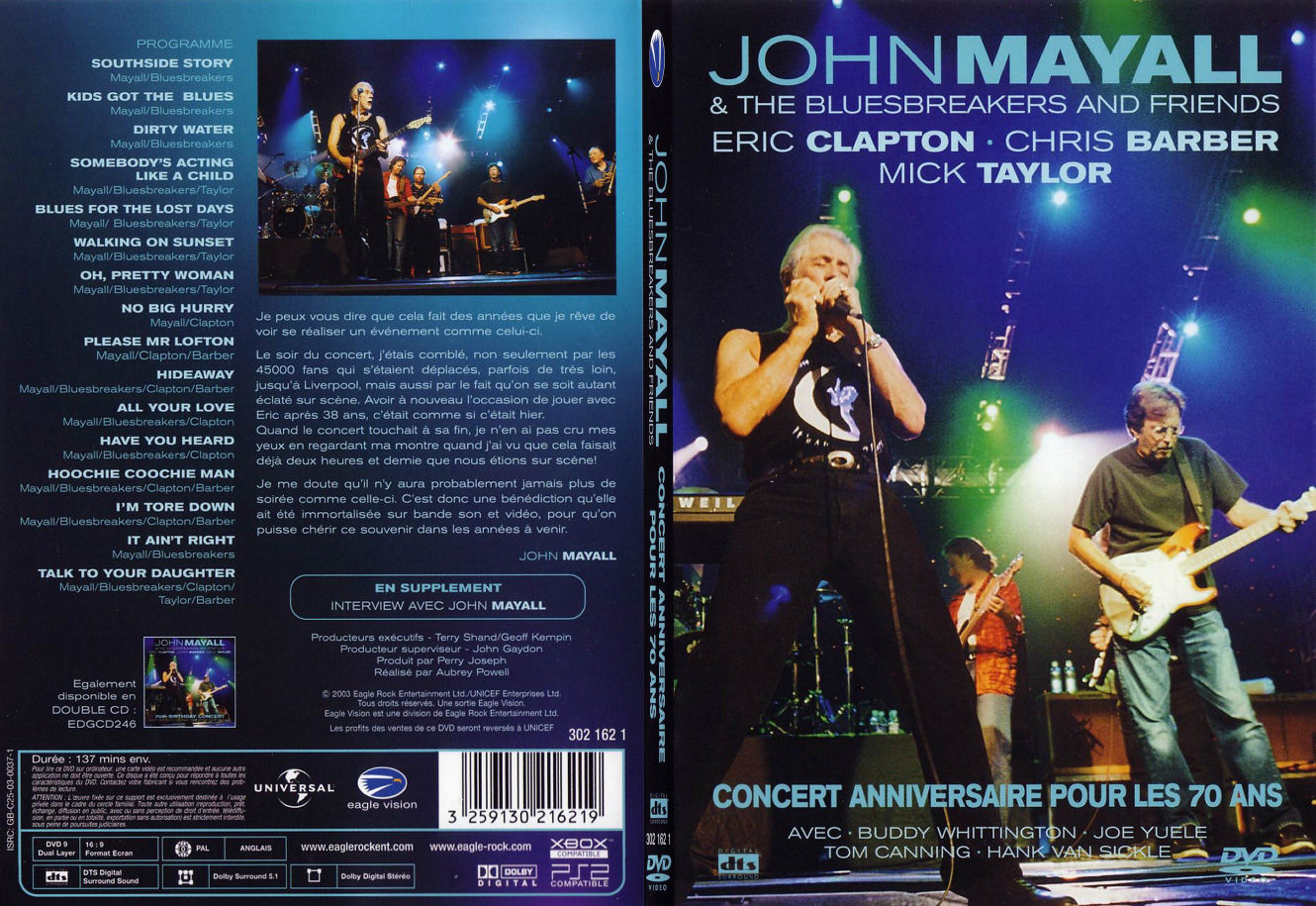 Jaquette DVD John Mayall Concert anniversaire pour les 70 ans - SLIM