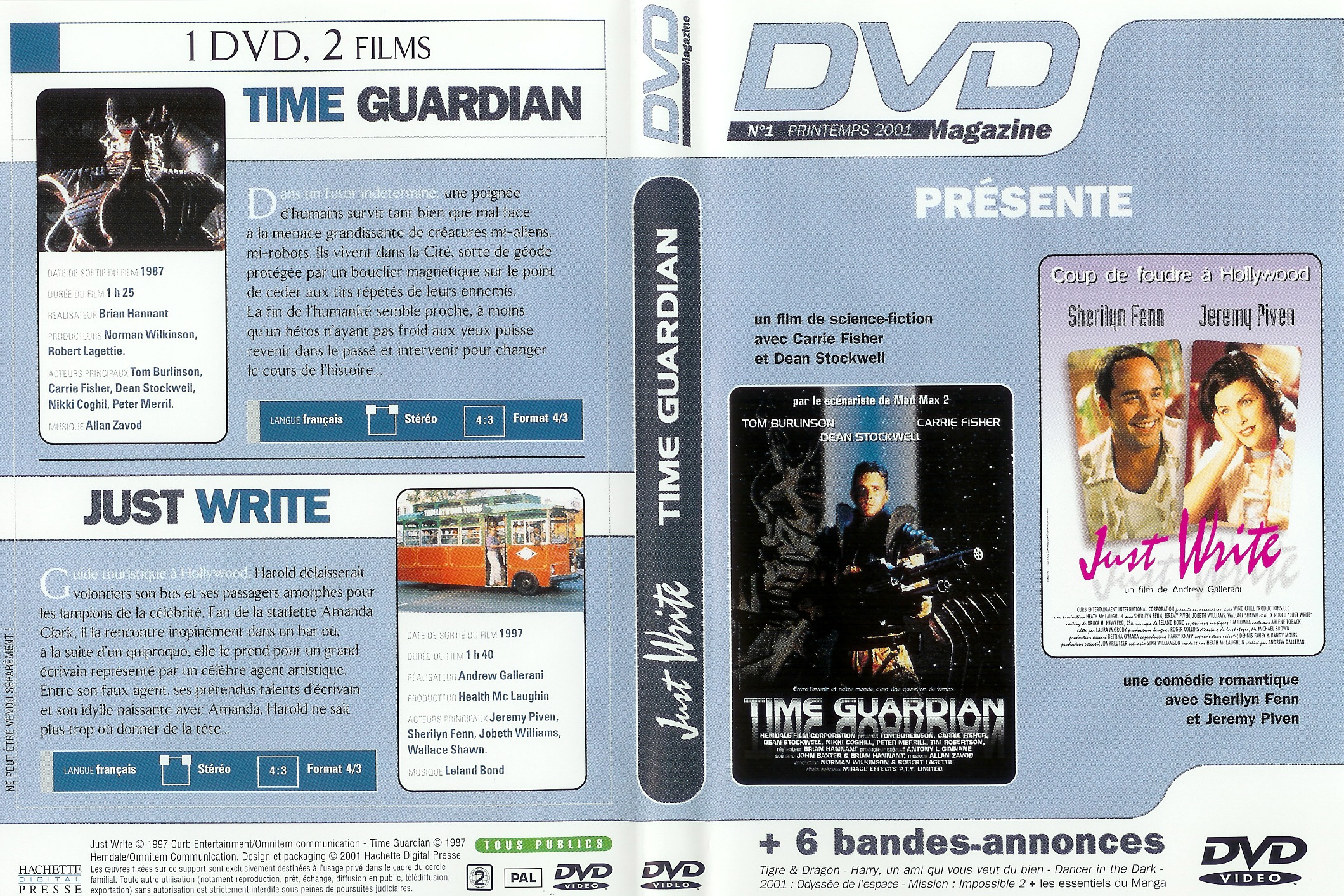 Jaquette DVD Just whrite et Time gardian