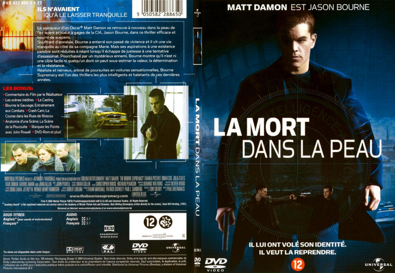 Jaquette DVD La mort dans la peau - SLIM