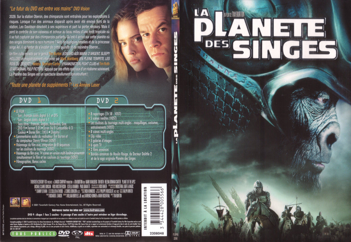 Jaquette DVD La planete des singes - SLIM