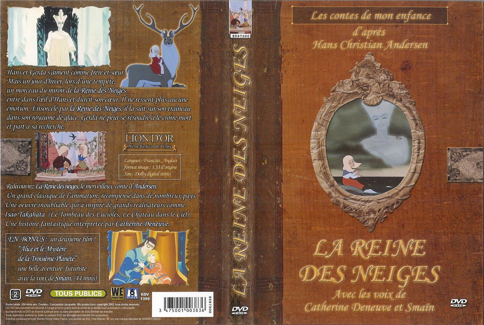 Jaquette DVD La reine des neiges DA