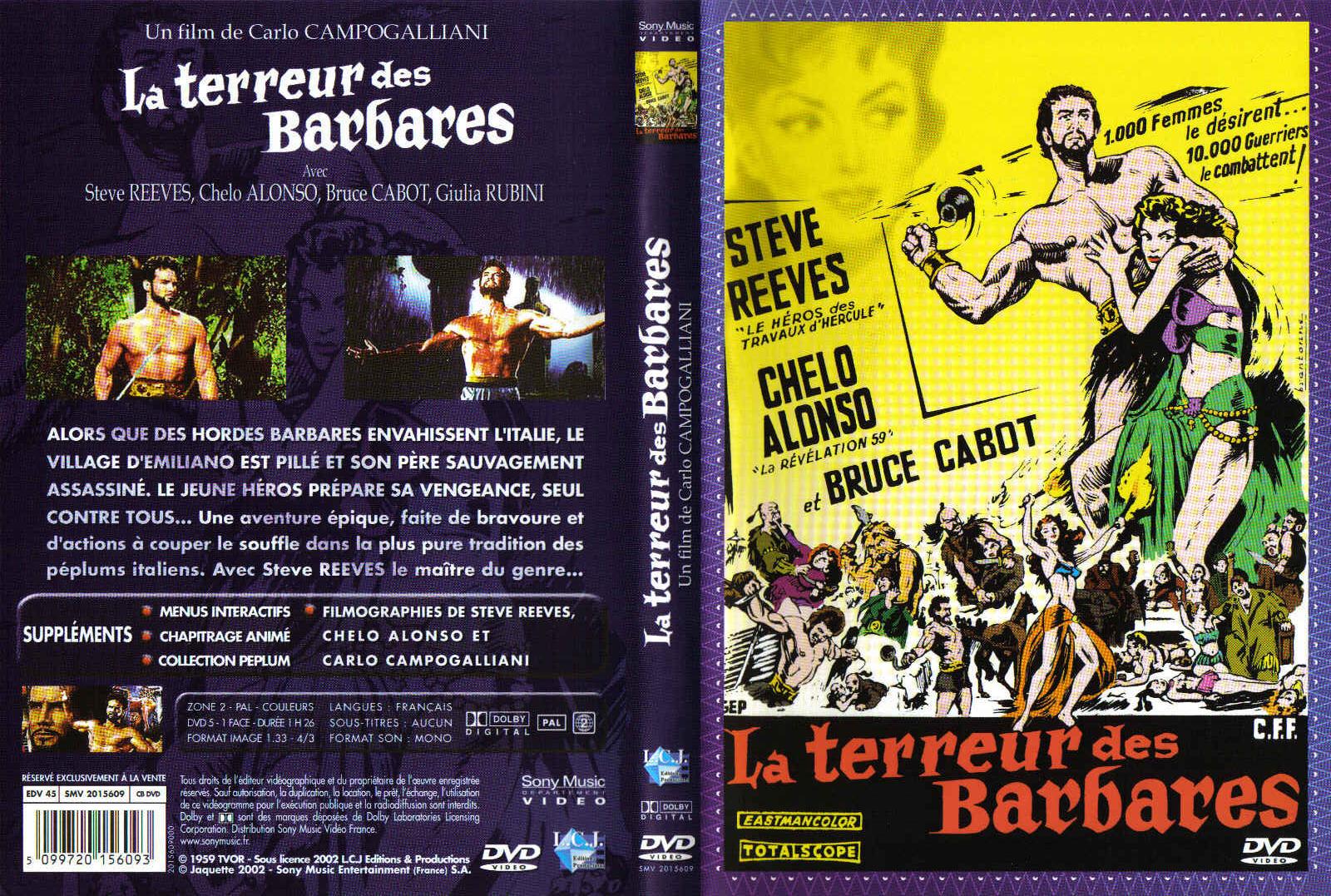 Jaquette DVD La terreur des Barbares