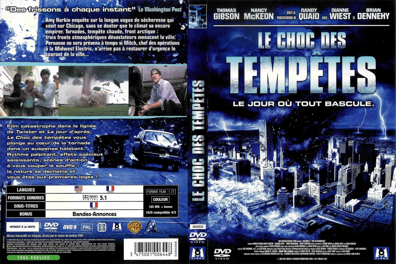 Jaquette DVD Le choc des tempetes