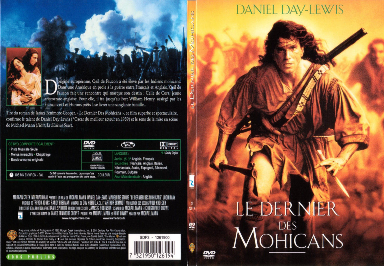Jaquette DVD Le dernier des Mohicans - SLIM