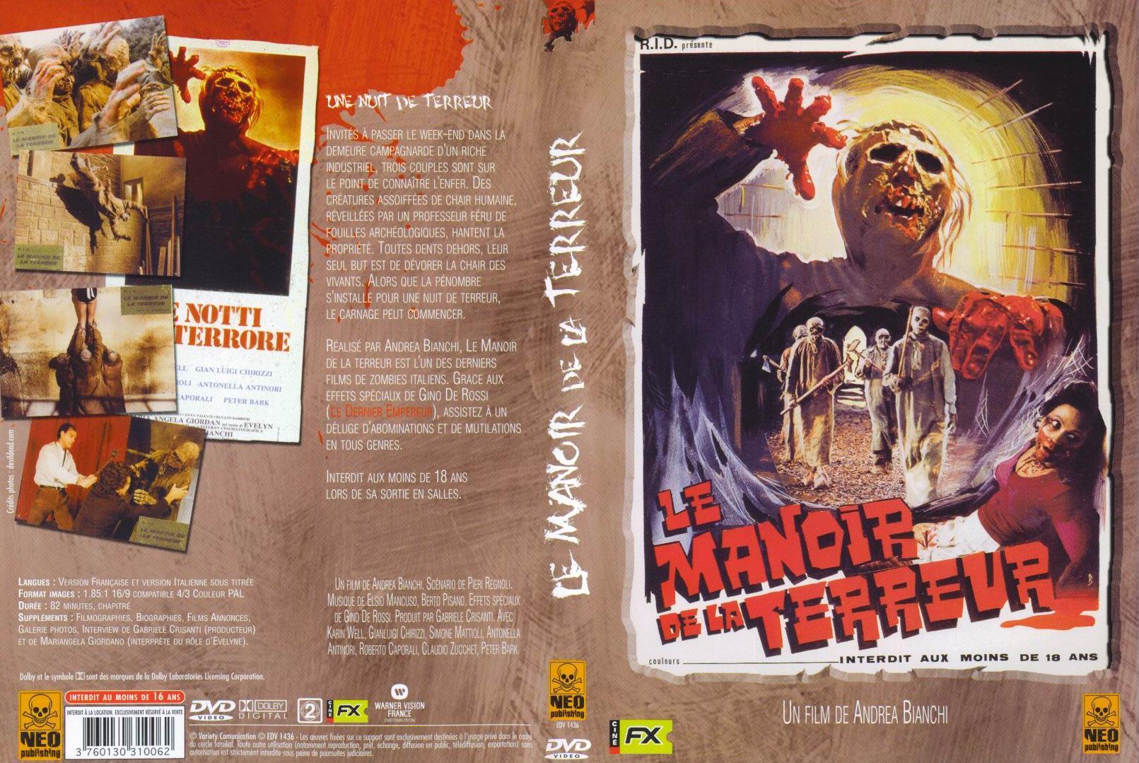 Jaquette DVD Le manoir de la terreur v2