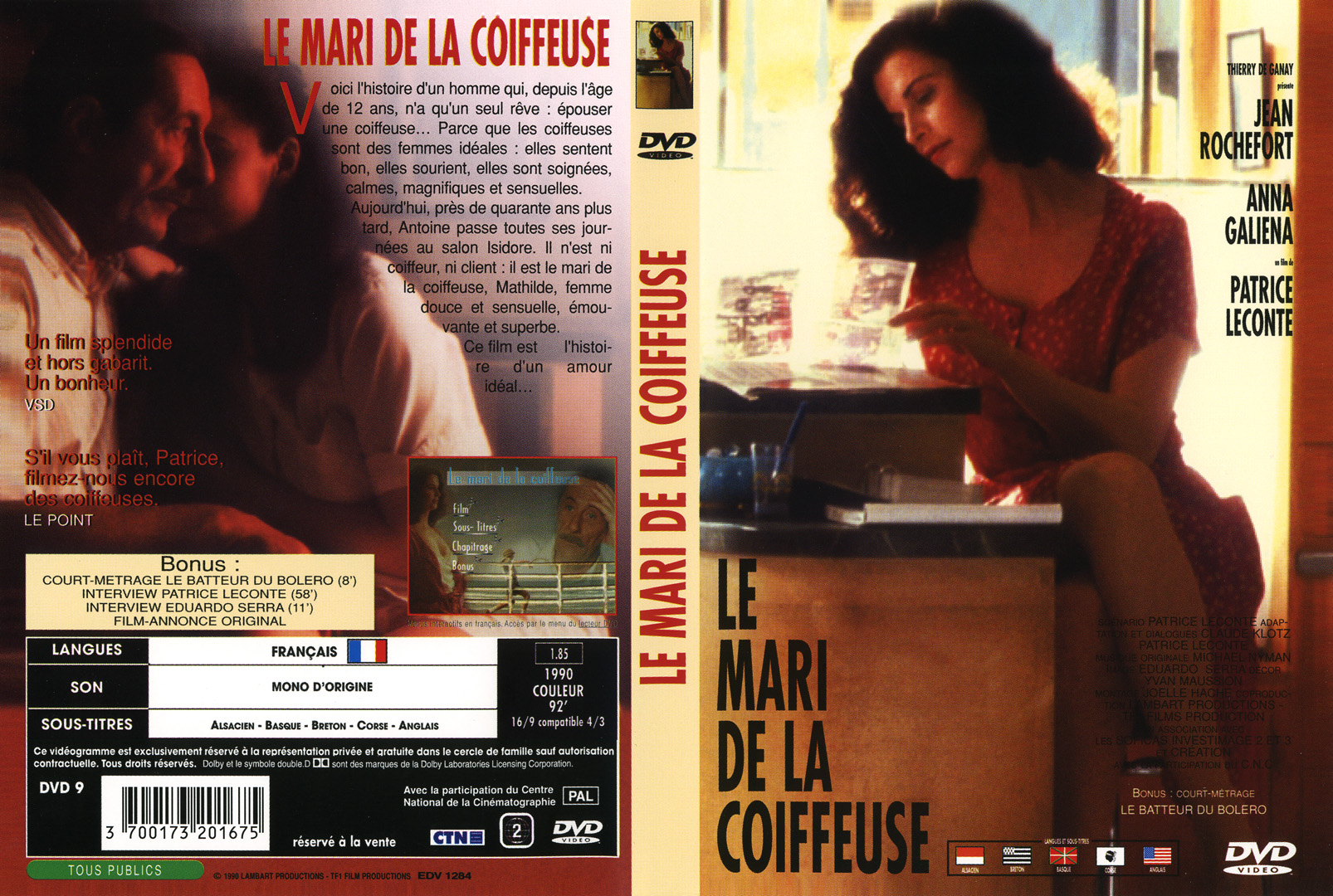 Jaquette DVD Le mari de la coiffeuse