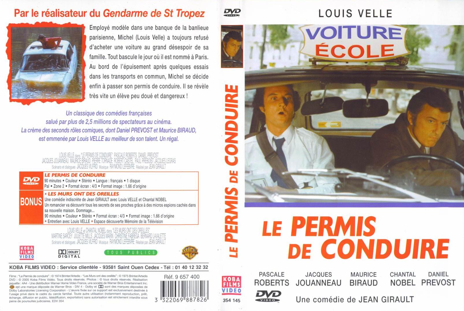 Jaquette DVD Le permis de conduire + les murs ont des oreilles