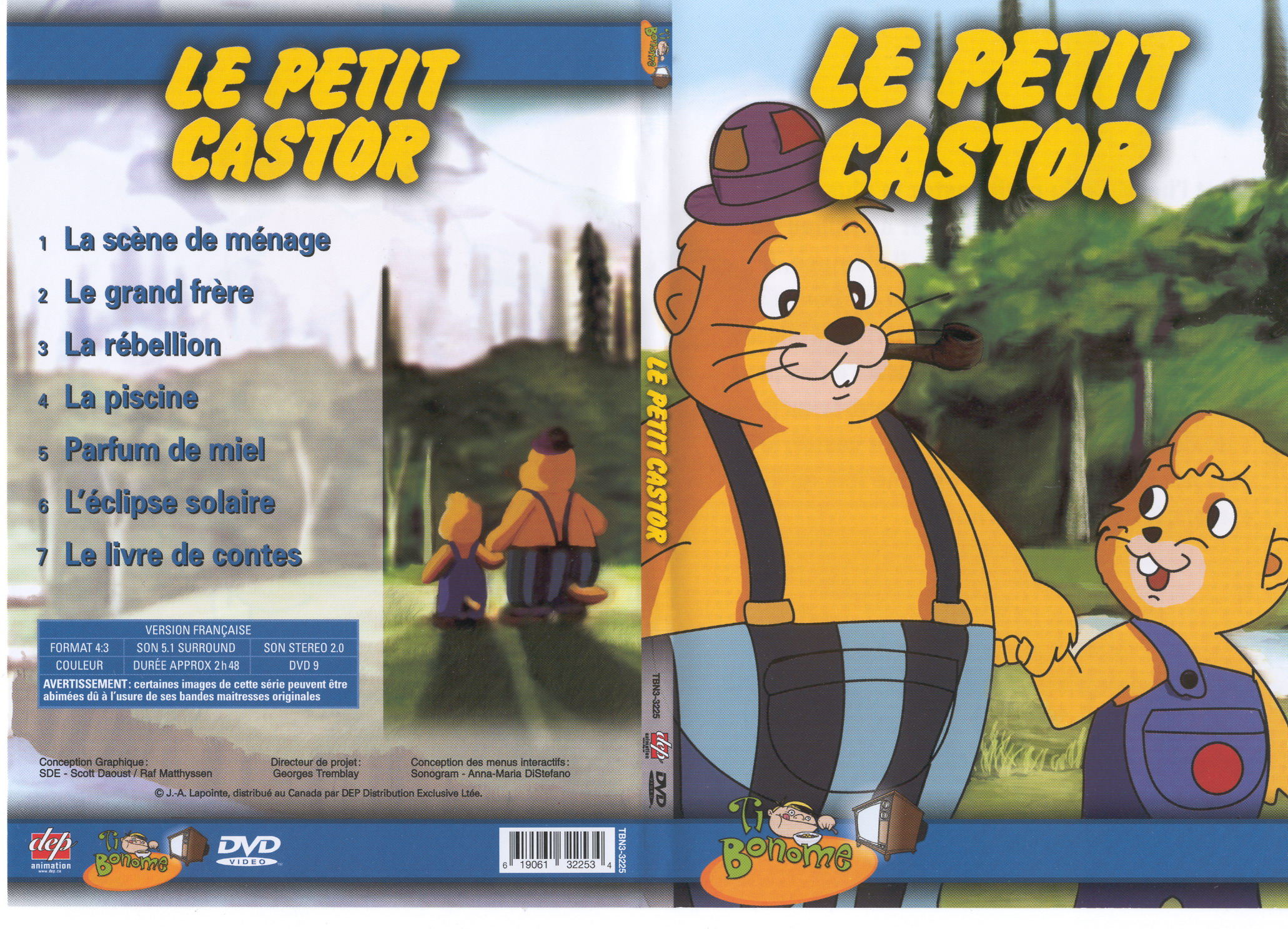 Jaquette DVD Le petit castor vol 1