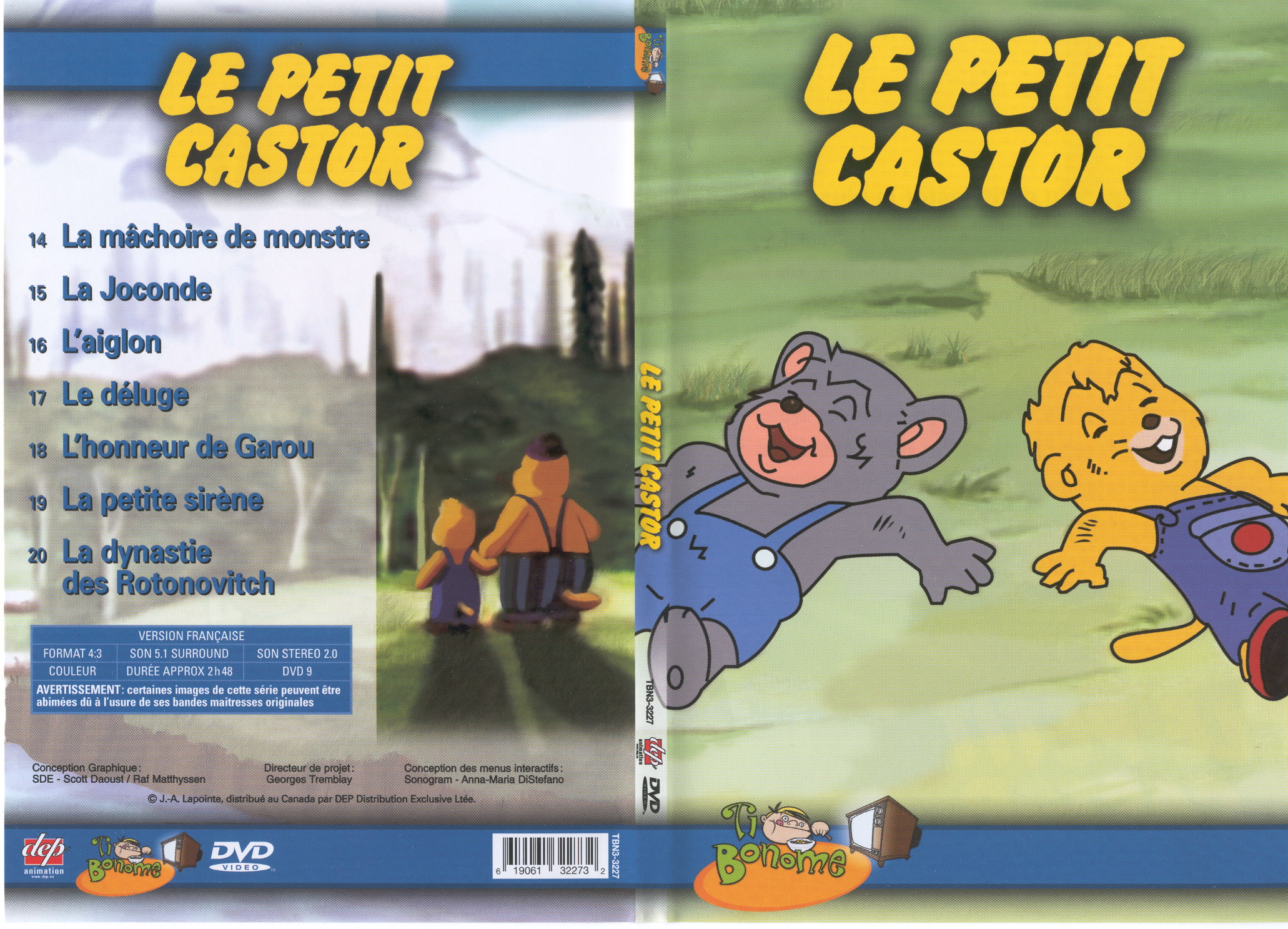 Jaquette DVD Le petit castor vol 3