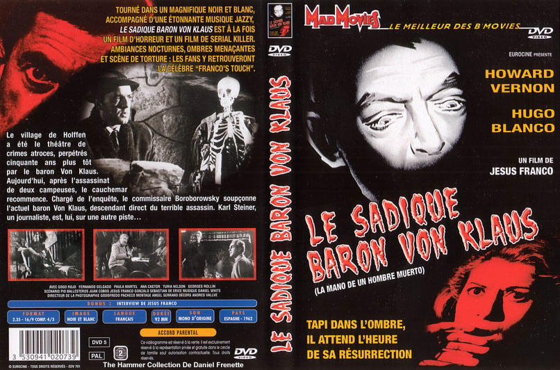 Jaquette DVD Le sadique baron Von Klaus