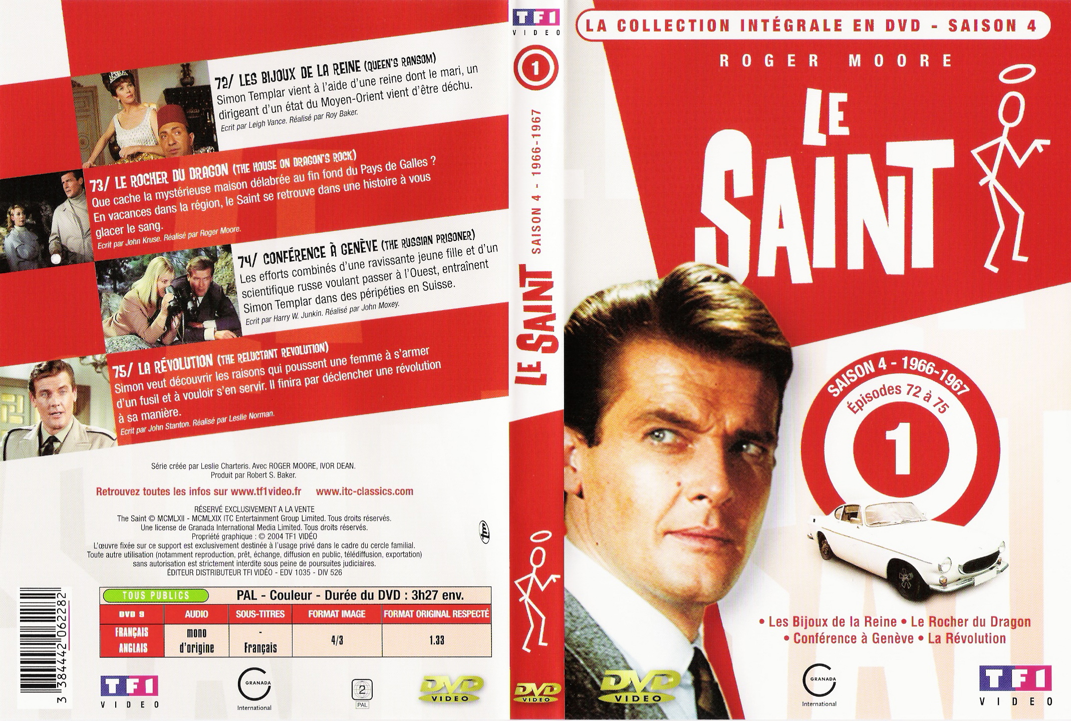 Jaquette DVD Le saint saison 4 vol 1