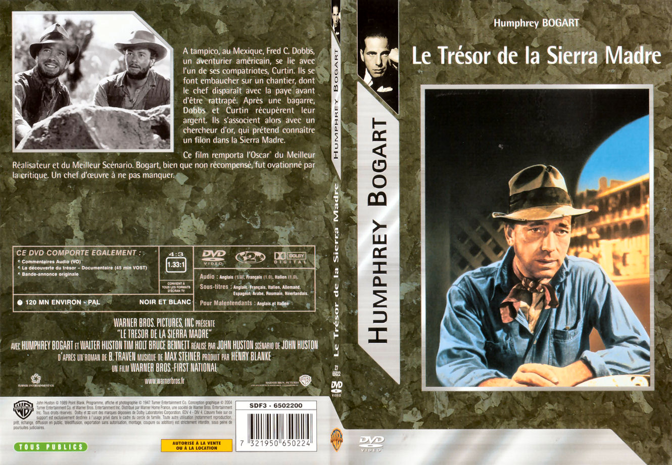 Jaquette DVD Le trsor de la Sierra Madre - SLIM
