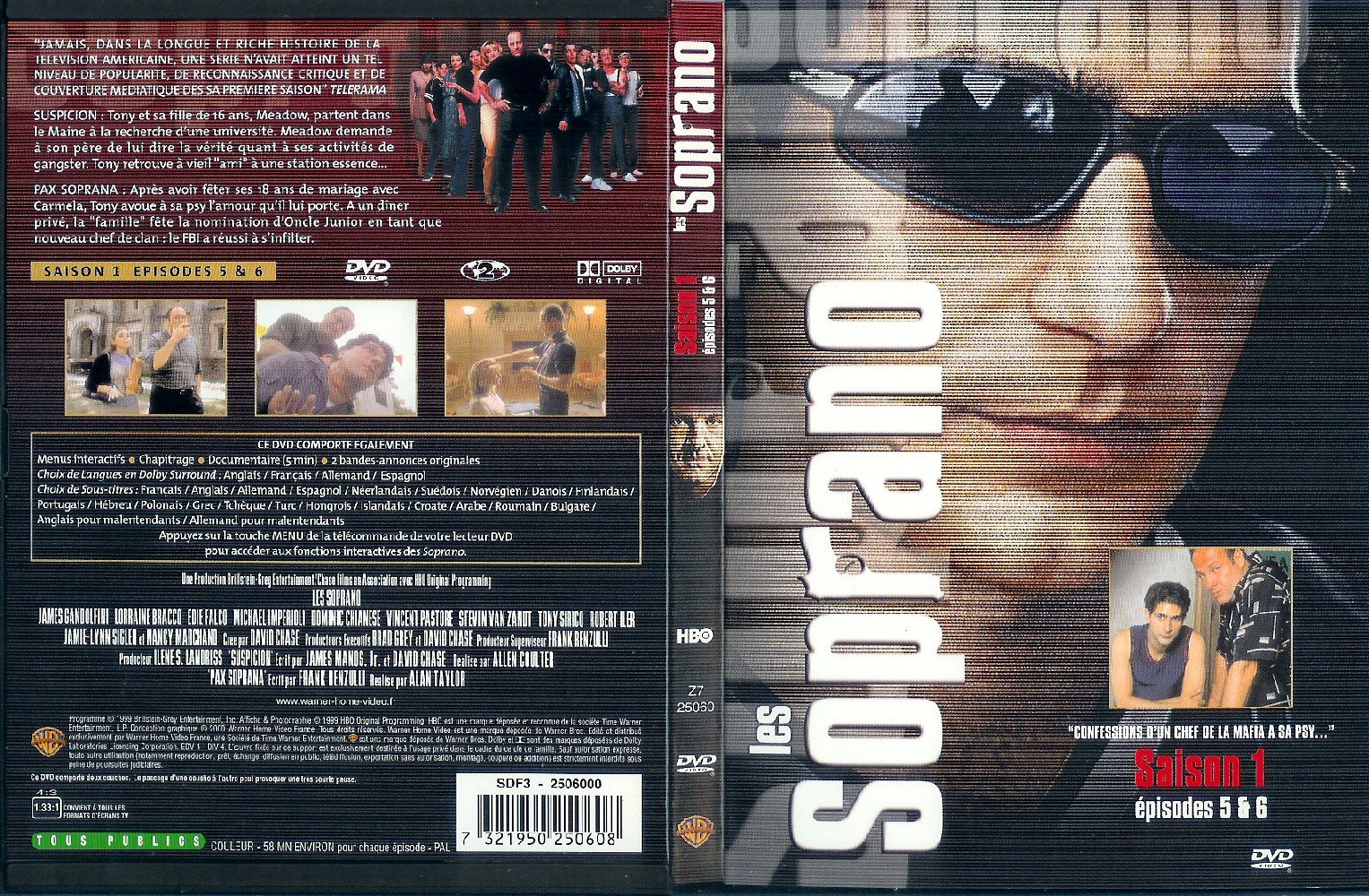 Jaquette DVD Les Soprano Saison 1 vol 3