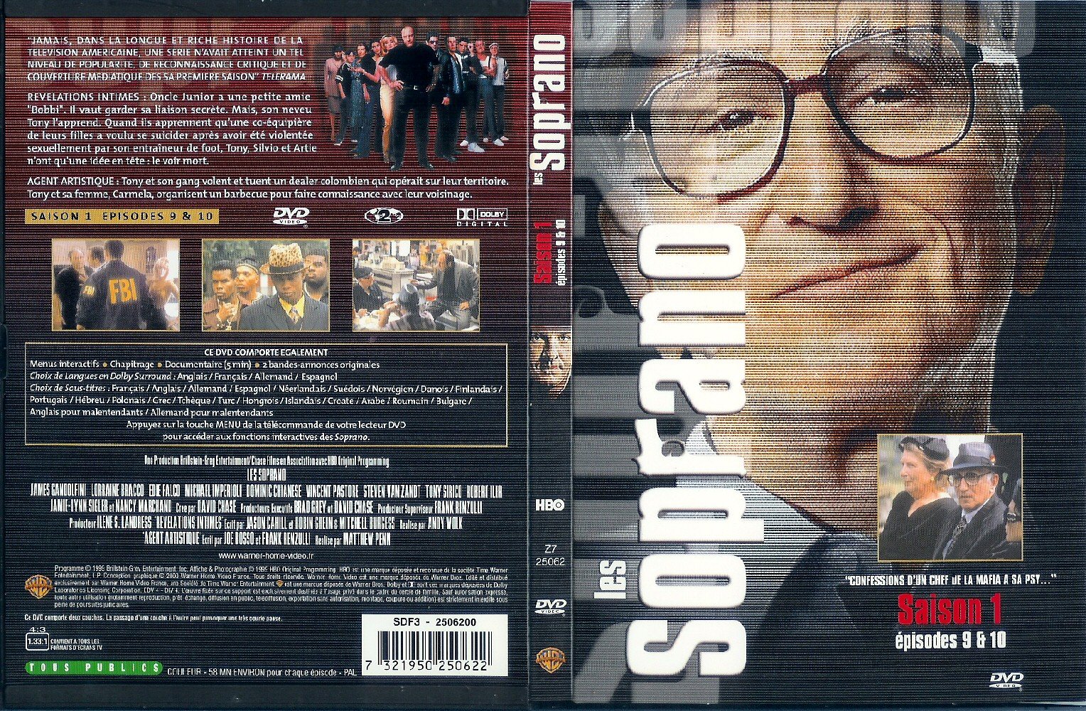 Jaquette DVD Les Soprano Saison 1 vol 5