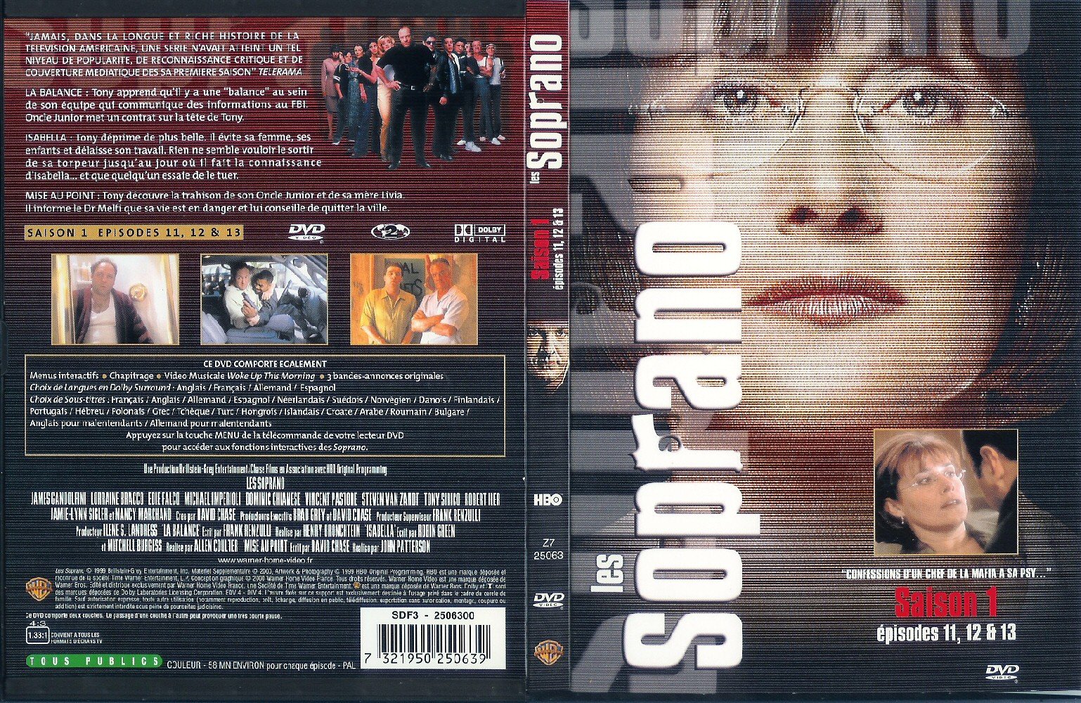 Jaquette DVD Les Soprano Saison 1 vol 6