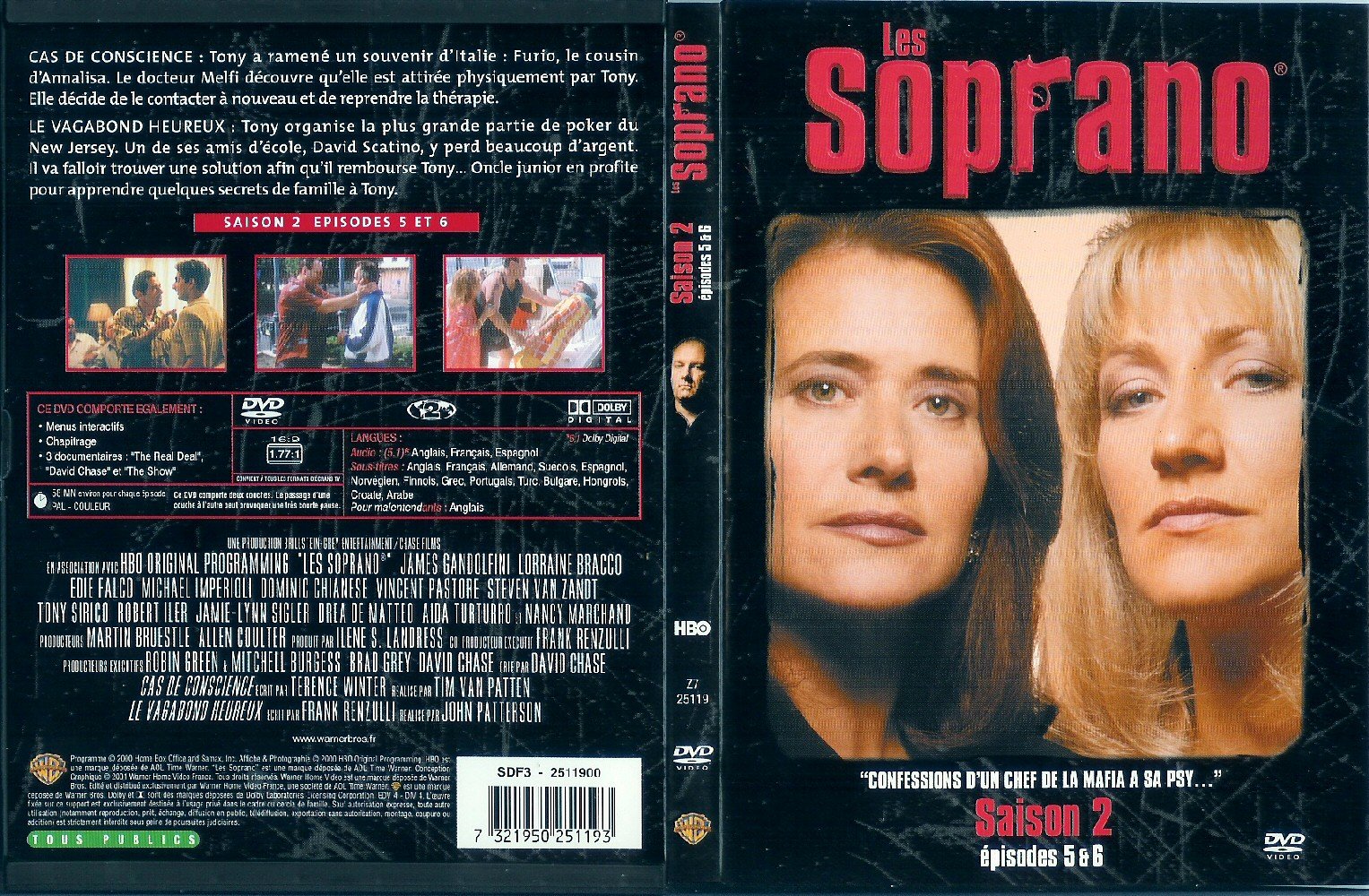 Jaquette DVD Les Soprano Saison 2 vol 3
