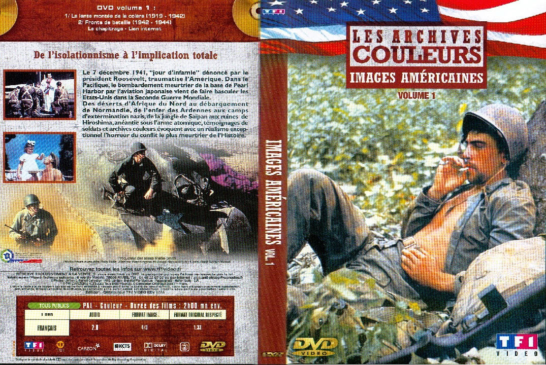 Jaquette DVD Les archives couleurs - Images amricaines vol 1