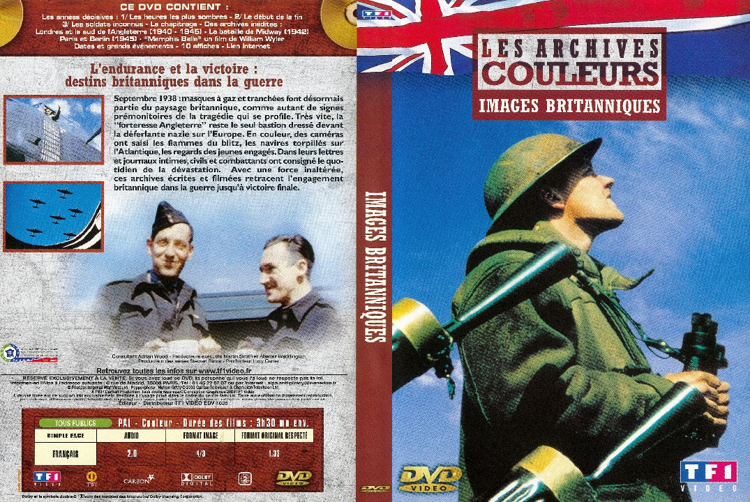 Jaquette DVD Les archives couleurs - Images britanniques