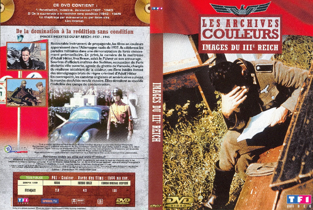 Jaquette DVD Les archives couleurs - Images du IIIe Reich