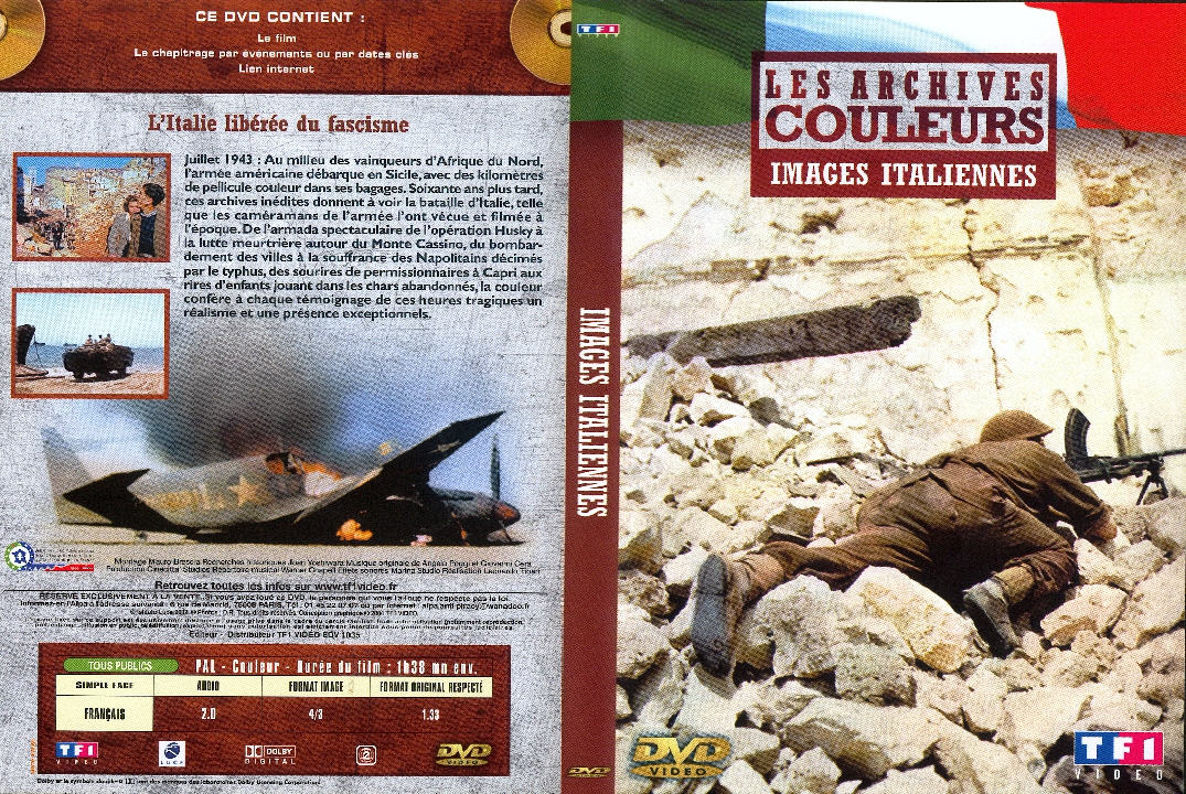 Jaquette DVD Les archives couleurs - Images italiennes