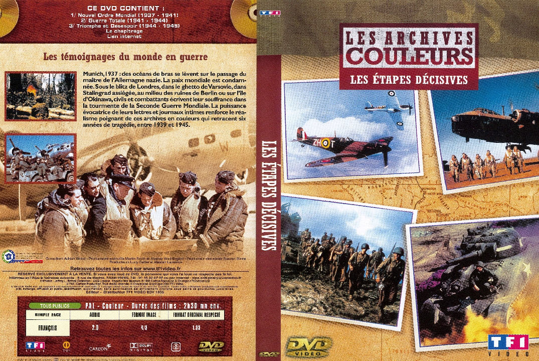 Jaquette DVD Les archives couleurs - Les tapes dcisives