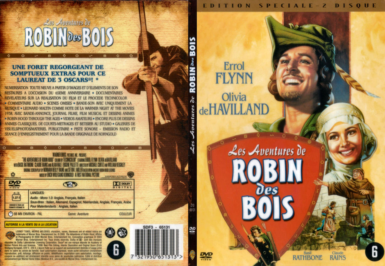 Jaquette DVD Les aventures de Robin des bois (1938) - SLIM