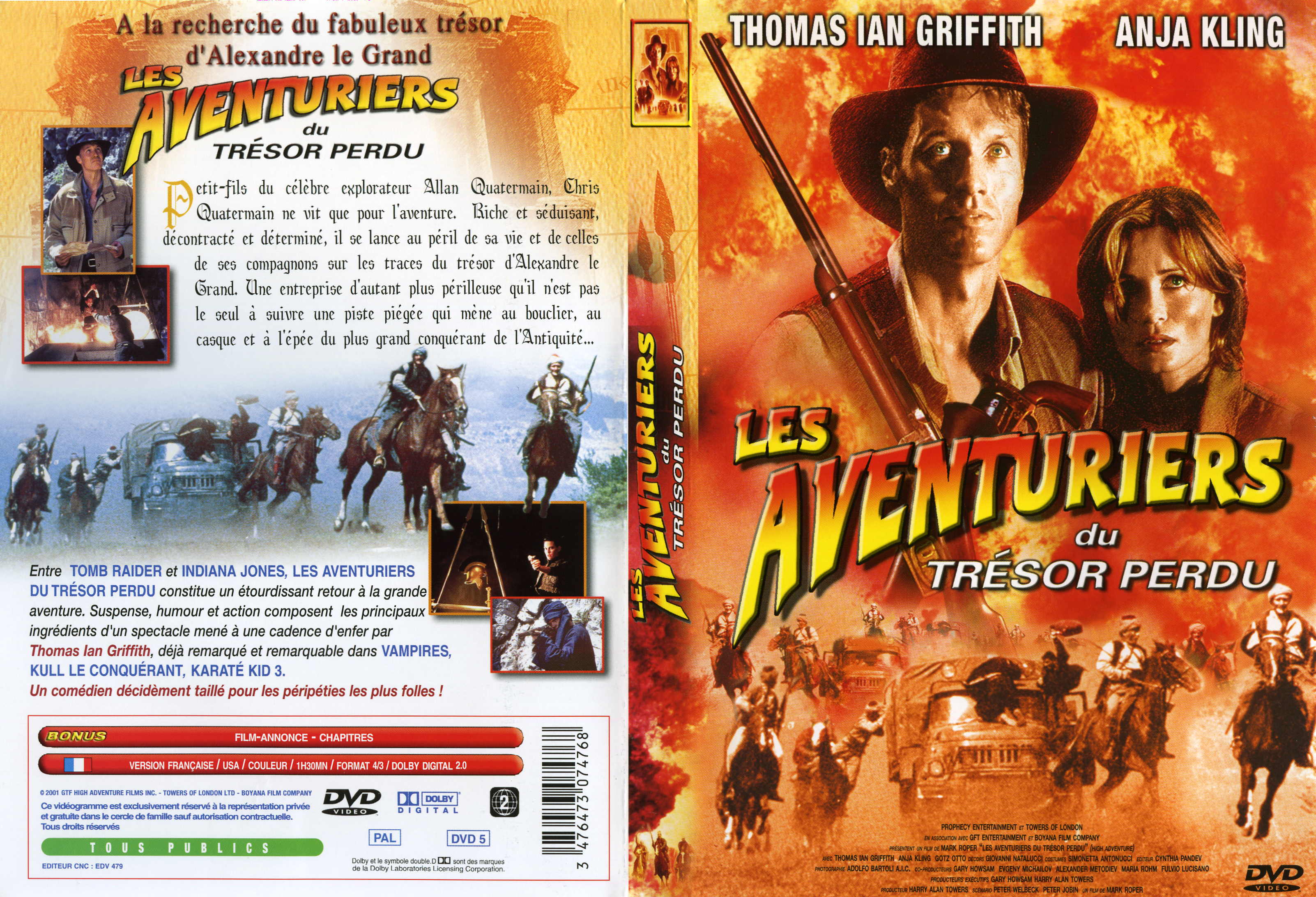Jaquette DVD Les aventuriers du trsor perdu